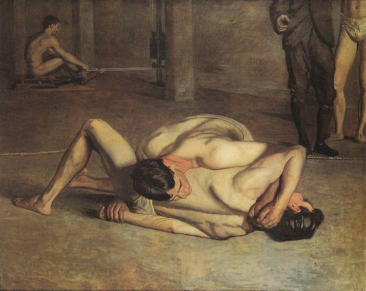 Thomas Eakins The Wrestlers Spain oil painting art